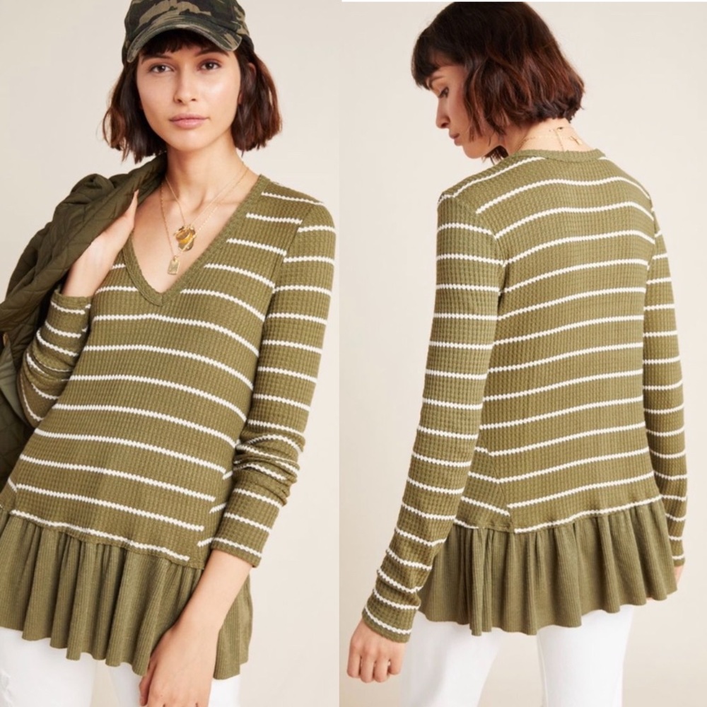 Anthropologie | Tallie Peplum Top